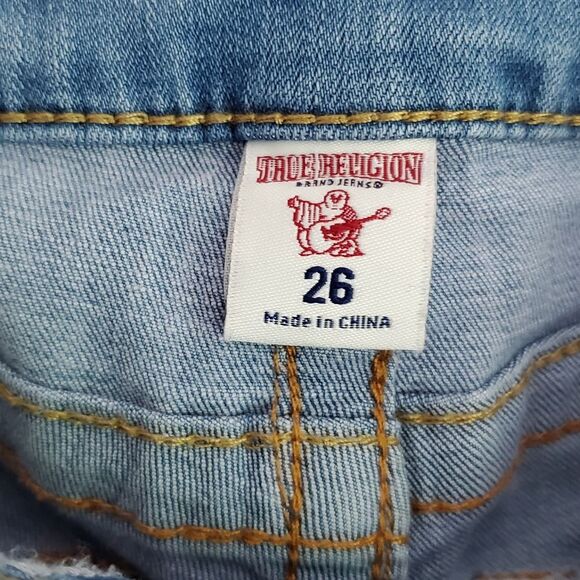 True Religion Classic Blue Denim Slim Straight Jeans Size 26 - Picture 13 of 13
